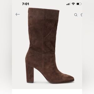 New Ralph Lauren Brown Suede Boots